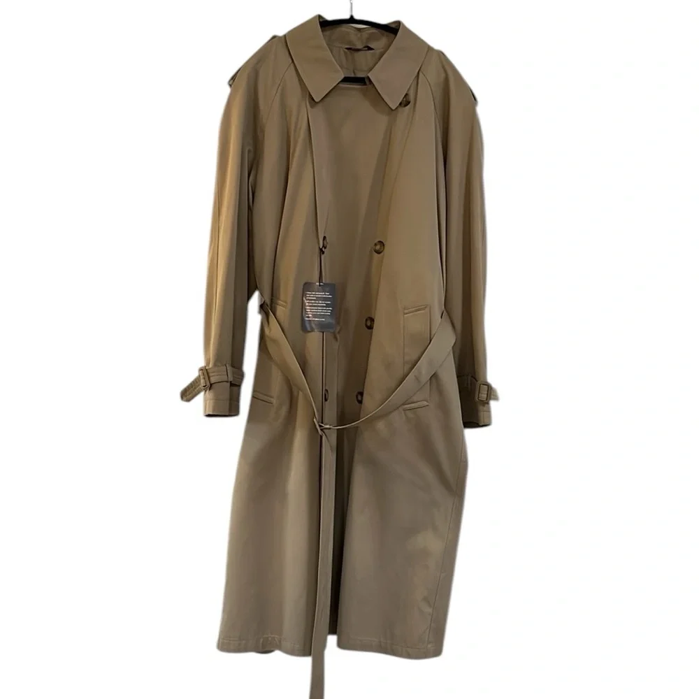 STAFFORD ALL WEATHER TRENCH COAT KHAKI TAN SIZE 42R NEW WITH TAGS